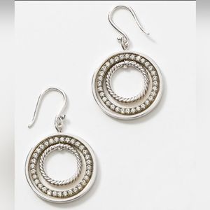 Touchstone crystal Round and Round earrings by Swarovski